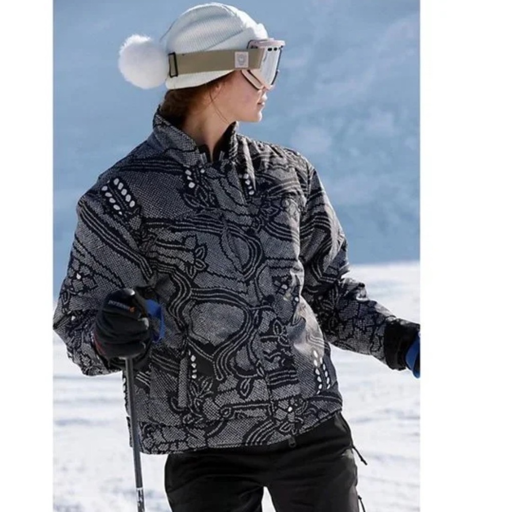Free People Movement Bunny Slope Printed PrimaLoft‎ Puffer Ski Jacket NWT $328 M